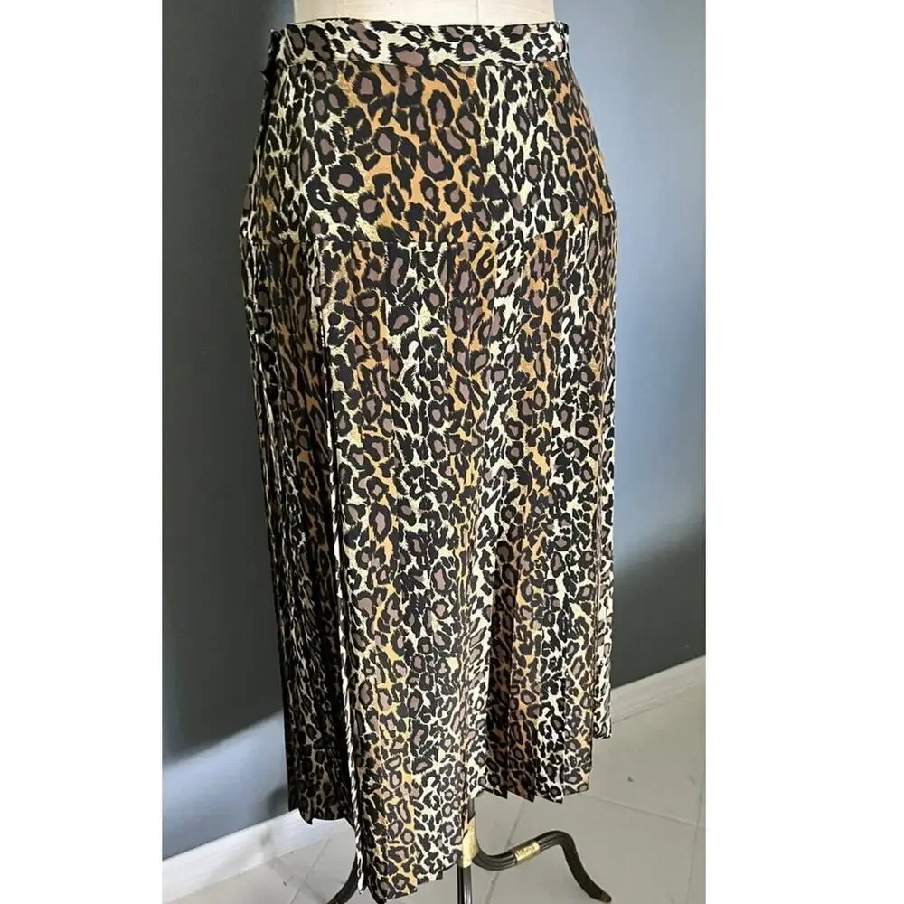 Vintage cheetah print maxi skirt sz 10